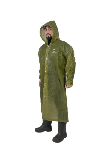 Плащ-дождевик Следопыт EVA 72х125см на кнопках с капюшоном army green