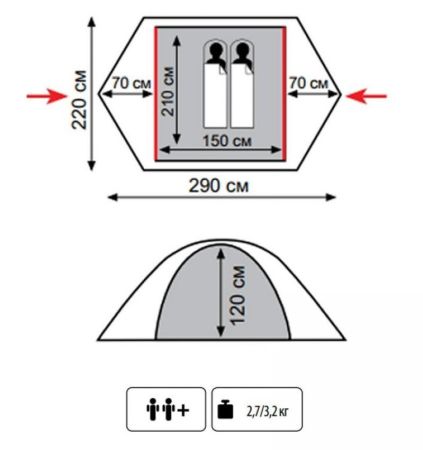 Палатка Tramp Lite Tourist 2 