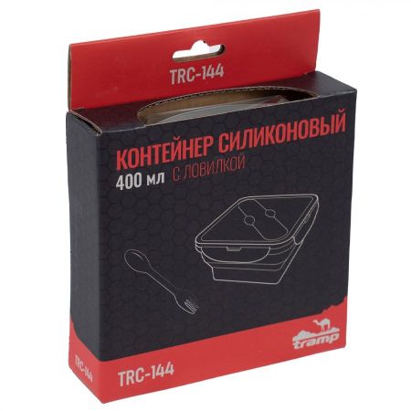 Контейнер Tramp силиконовый с ловилкой 400мл.TRC-144 аквамарин