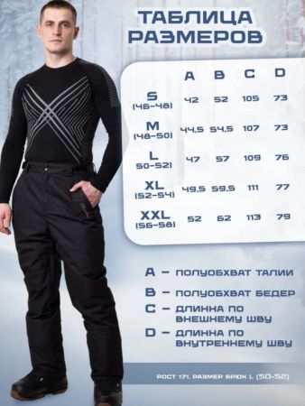 Брюки мужские "Saimaa" черный в Краснодаре